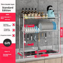 Axyaa Stainless Steel Plate Rack Holder for Over the Sink, Kitchen Tableware Organizer