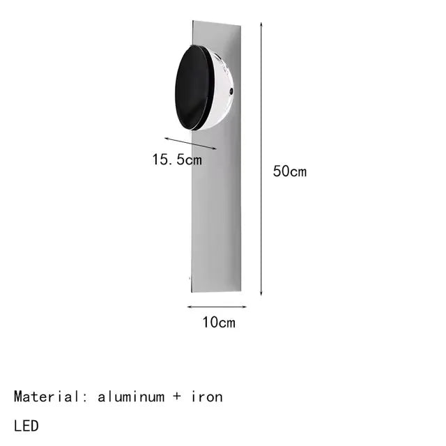 Axyaa Chrome LED Wall Light for Bedroom, Stairs, Aisle - Science Fiction Sconce
