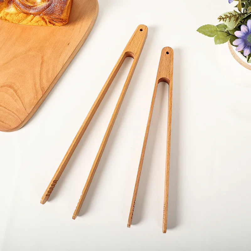 Axyaa Wood Food Tong for Cooking & Grilling