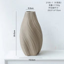 Axyaa Creative Striped Ceramic Vase - Rotating Art Decor for Living Room & Desktop