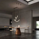 Axyaa Nordic Minimalist Luxury LED Pendant Light Gold Black Linear Design