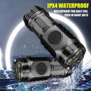 Axya Rechargeable LED Flashlight 18350 Super Bright Torch Waterproof for Camping
