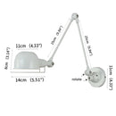 Axyaa Nordic Retro Adjustable Long Arm Wall Lamp Creative Indoor Bedroom Luminaria
