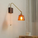 Axyaa LED Wall Lamps: Modern Style for Bedroom, Bathroom, Living Room, Walnut Copper Fixtures