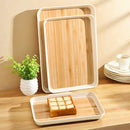 Axyaa Large Capacity Rectangular Plastic Storage Tray: Food, Tea, Dessert, Fruit Organizer