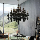 Axyaa Luxury Metal Chandelier Pendant Lamp, Modern Art Deco Ceiling Light Fixture