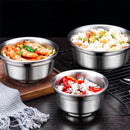 Axyaa Stainless Steel Rice Soup Bowl Set for Kitchen Utensils