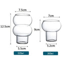 Axyaa Gourd Cocktail Glass Clear Wine Champagne Drinking Cup Bar Home Drinkware