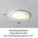 Axyaa White Ring LED Ceiling Chandelier Modern Decorative Lamp for Bedroom Dining Room