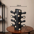 Axyaa Polka Dots Ceramic Vase: Chic Desk Decor for Flowers and Plants