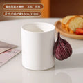 Axyaa Camellia Flower Tea Cup Ceramic Mug Lemon Strawberry Breakfast Coffee Cup