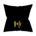 Axyaa Golden Black Pattern Decorative Cushion Cover 45*45CM for Home Sofa Car