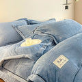 Axyaa Velvet Duvet Set: Warm Plush Comforter, Thick Blanket, Home Bedding, Winter