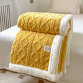 Axyaa Cozy Double Layer Fleece Blanket | Soft Plush Throw for Sofa Bed