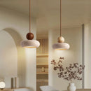 Axyaa Yellow Travertine LED Pendant Lights for Modern Living Spaces