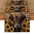 Axyaa Floral Cow Table Runner for Kitchen Dining Decor