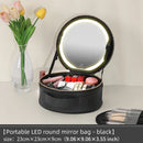 Axyaa LED Mirror Cosmetic Bag: Portable, Rechargeable Makeup Bag with Lights