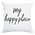 Axyaa Beauty Life Place Love Polyester Cushion Cover Decorative Pillow Case