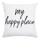 Axyaa Beauty Life Place Love Polyester Cushion Cover Decorative Pillow Case