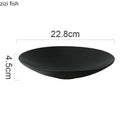 Axyaa Round Ceramic Dinner Plates Set Solid Color Restaurant Tableware