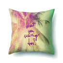 Axyaa Summer Coconut Tree Beach Sun Scene Pillow Cover 45x45cm