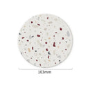 Axyaa Terrazzo Coasters Set - Modern Ceramic Stone Drink Mats for Coffee Table