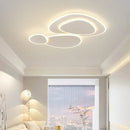 Axyaa Nordic White LED Ceiling Chandelier - Modern Dimmable Lighting for Living Room