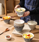 Axyaa High Foot Noodle Bowl, Ceramic Hat Bowl, Home Beauty Tableware
