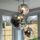 Axyaa Glass Lava LED Pendant Lights for Living Room - Modern Nordic Loft Ceiling Lamp