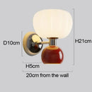 Axyaa LED Wall Lamps Cream Breeze Pumpkin Sconces G9 Bulb - Bedroom Living Room Lighting