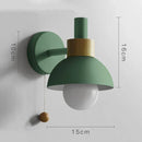Axyaa Soft Colorful LED Wall Lamp - Nordic Bedroom Sconce with Pull Switch