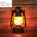 Axyaa Retro Rechargeable Lantern with Remote Control - Bronze LED Table Lamp