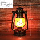 Axyaa Retro Rechargeable Lantern with Remote Control - Bronze LED Table Lamp