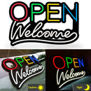 Axyaa LED Neon Sign Welcome Light for Bars, Coffee Shops, Shop Windows