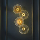 Axyaa Crystal Wall Lamp: Modern Free Combination Living Room LED Wall Lamp