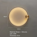 Axyaa Brass Ring LED Wall Sconce for Home Art Deco Lighting in Various Rooms