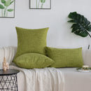 Axyaa Summer Green Cushion Cover - Soft Breathable Decorative Pillowcase