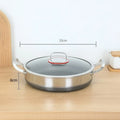 Axyaa Double Ear Stainless Steel Stew Pot with Lid, Non-Stick Pancake Baking Tray