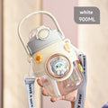Axyaa Kids Straw Water Bottle: Large Capacity Plastic Water Cup for Girls