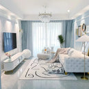 Minimalist Abstract Lines Plush Rug by Axyaa