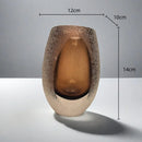 Axyaa Frosted Glass Vase: Elegant Floral Arrangement Home Decor & Hydroponics Accessory