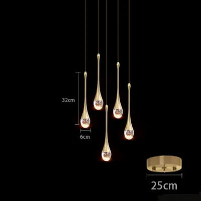 Axyaa Bubble Crystal Pendant Lights: Elegant Indoor Hanging Lamp for Home Decor