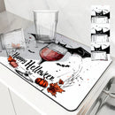 Axyaa Halloween Absorbent Draining Mat for Kitchen and Bathroom