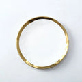 Axyaa Gold-Plated Ceramic Steak Plate for Stylish Dining