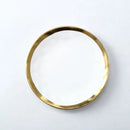 Axyaa Gold-Plated Ceramic Steak Plate for Stylish Dining