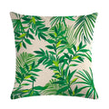 Axyaa Leaf Pattern Decorative Cushion Cover Pink Flower Linen Pillow Case