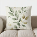 Axyaa Leafy Pattern Pillow Cover for Sofa, Bedroom & Car