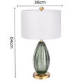 Axyaa Crystal Glass Droplet Desk Lamp with LED Lights for Modern Luxury Home Decor