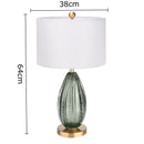 Axyaa Crystal Glass Droplet Desk Lamp with LED Lights for Modern Luxury Home Decor