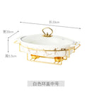 Axyaa Nordic Ceramic Soup Pot Holder Dry Fish Plate Casserole Binaural Pot